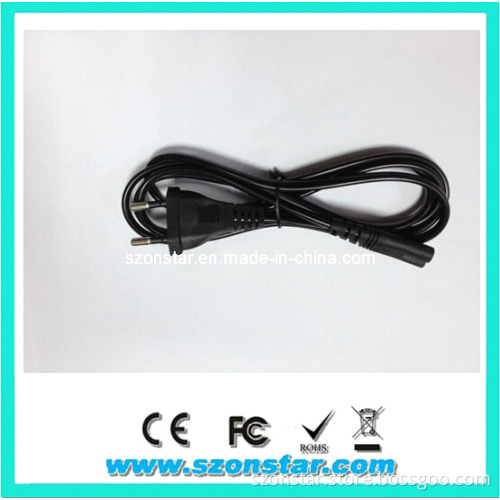 2pin Eup Power Supply Cable Power AC Cord for Laptop
